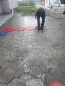 Prägling av markbetong